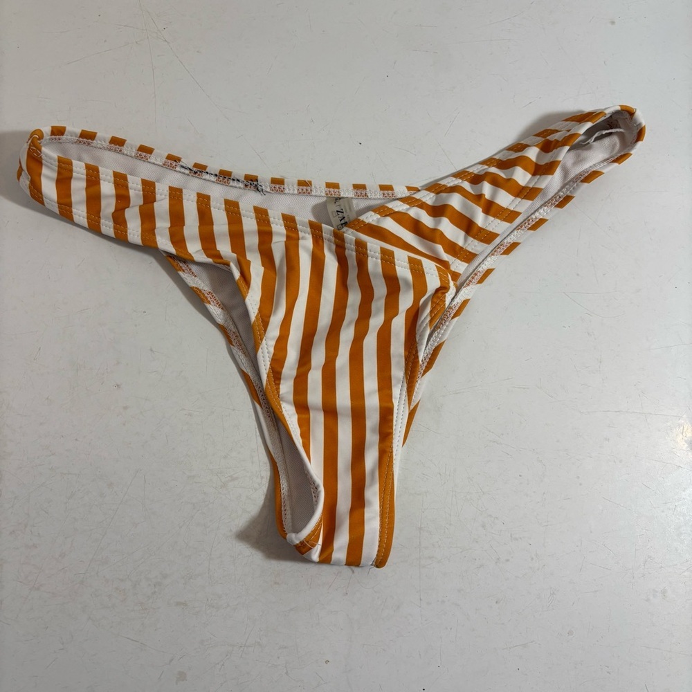 🛍️3/$30 Zaful women's striped bikini swim bottoms thong style size large
